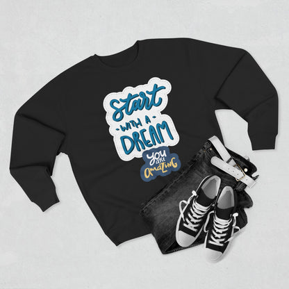 Motivational Crewneck Sweatshirt - Dream Big Positive Vibes, Gift for Him Her, Cozy Apparel Together Forever, Inspirational Jumper, Unisex