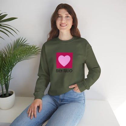 Sweat-shirt Ras du Cou coeur Unisexe en Mélange Épais