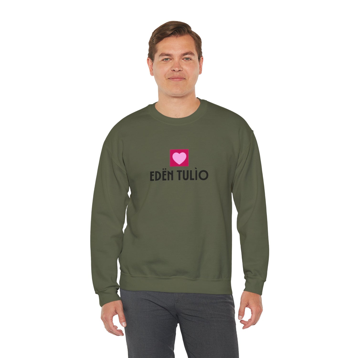Sweat-shirt love Ras du Cou Unisexe en Mélange Épais  50 % coton et 50 % polyester confort, style et durabilité.