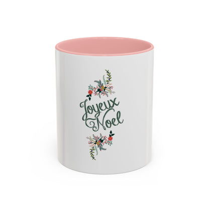 Tasse en Céramique Accentuée joyeux noel  - 11 oz &amp; 15 oz, Poignée Ergonomique, Sans Plomb &amp; BPA