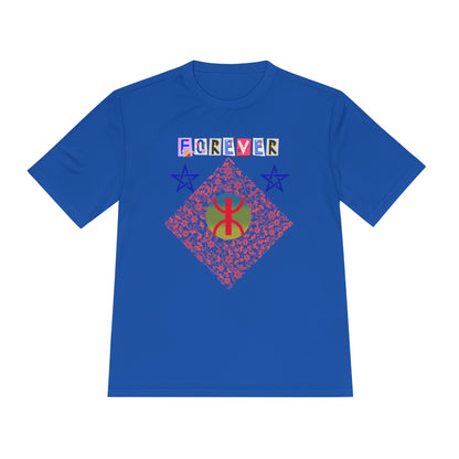 Forever Design Unisex Moisture Wicking Tee, Stylish Activewear, Summer Workout Shirt, Gifts for Fitness Lovers, Casual Comfort Top, Moisture