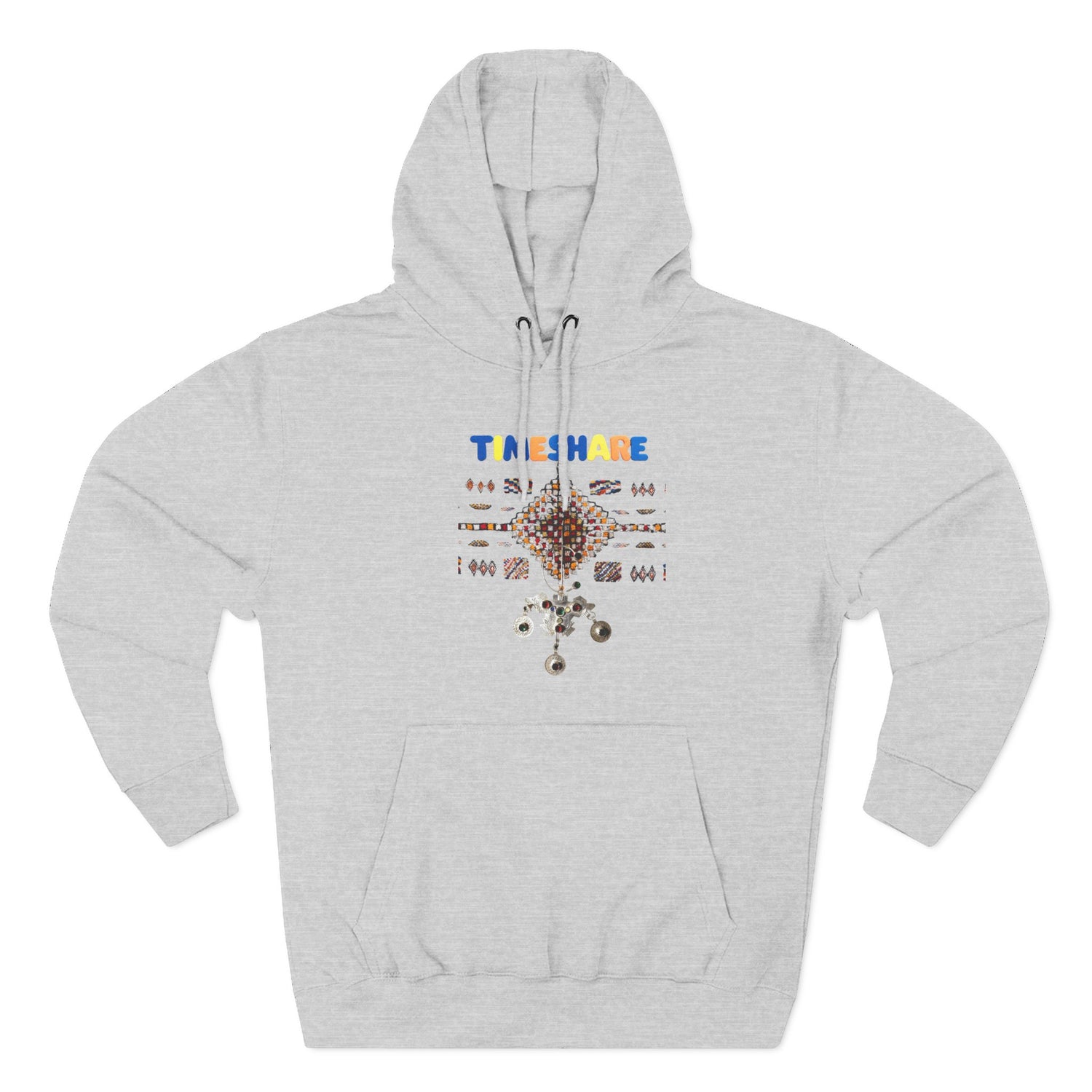 Cozy Artistic Fleece Hoodie, Three-Panel Sweatshirt for Casual Days, Travel and Gifts, Timeshare Theme Apparel