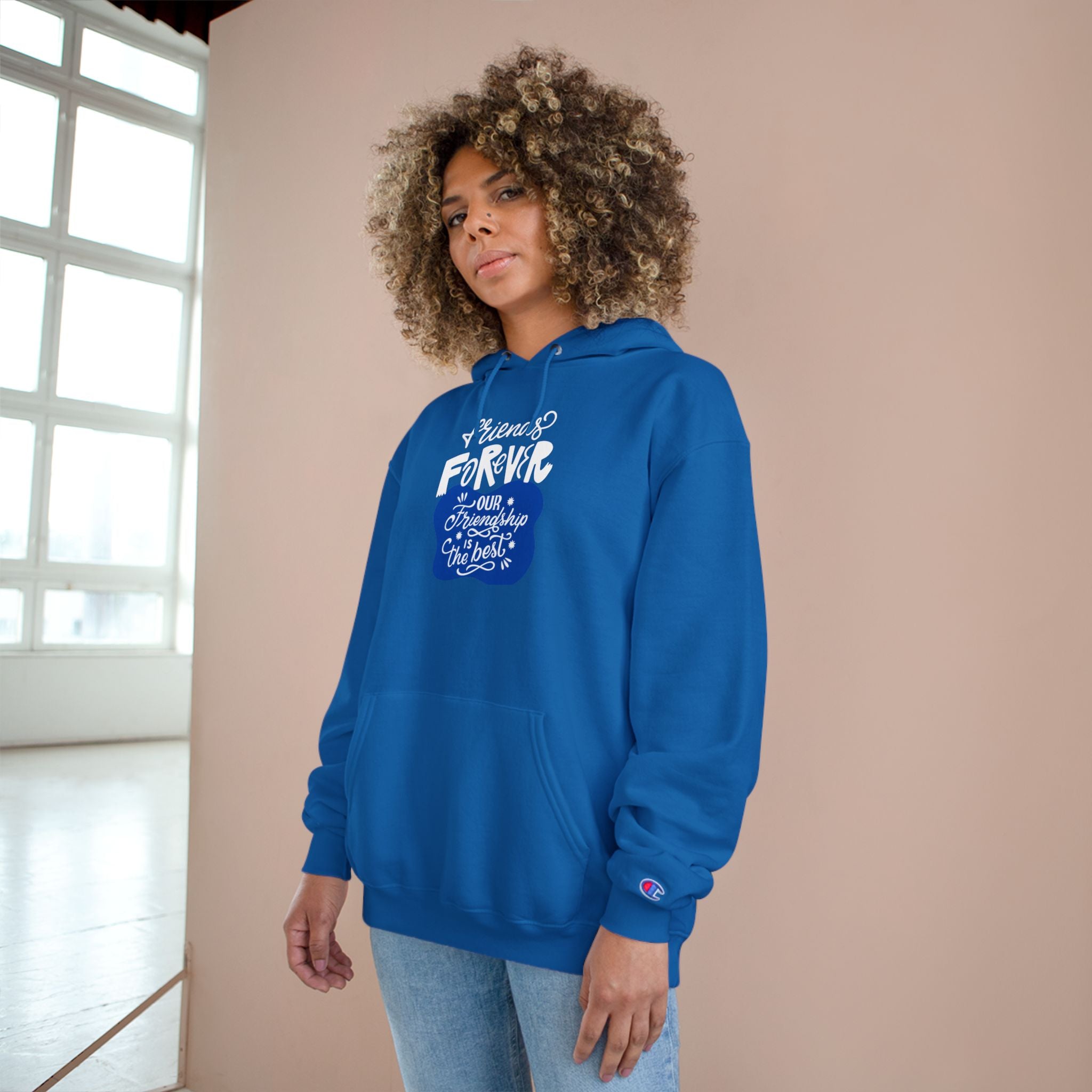 Friendship Champion Hoodie - Motivational Sweatshirt, Gifts for Birthday, Cozy Casual Wear, Celebration, Affirmation Apparel, Best Friend