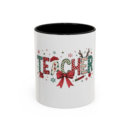 Tasse de Noël teacher en ceramic ,  Mug (11, 15oz)