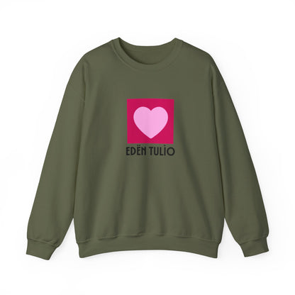 Sweat-shirt Ras du Cou coeur  Eden Tulio Unisexe en Mélange Épais coton et polyester