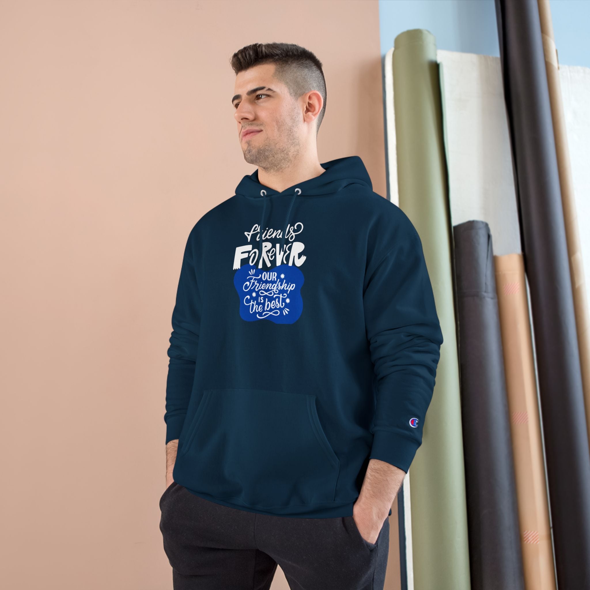Friendship Champion Hoodie - Motivational Sweatshirt, Gifts for Birthday, Cozy Casual Wear, Celebration, Affirmation Apparel, Best Friend