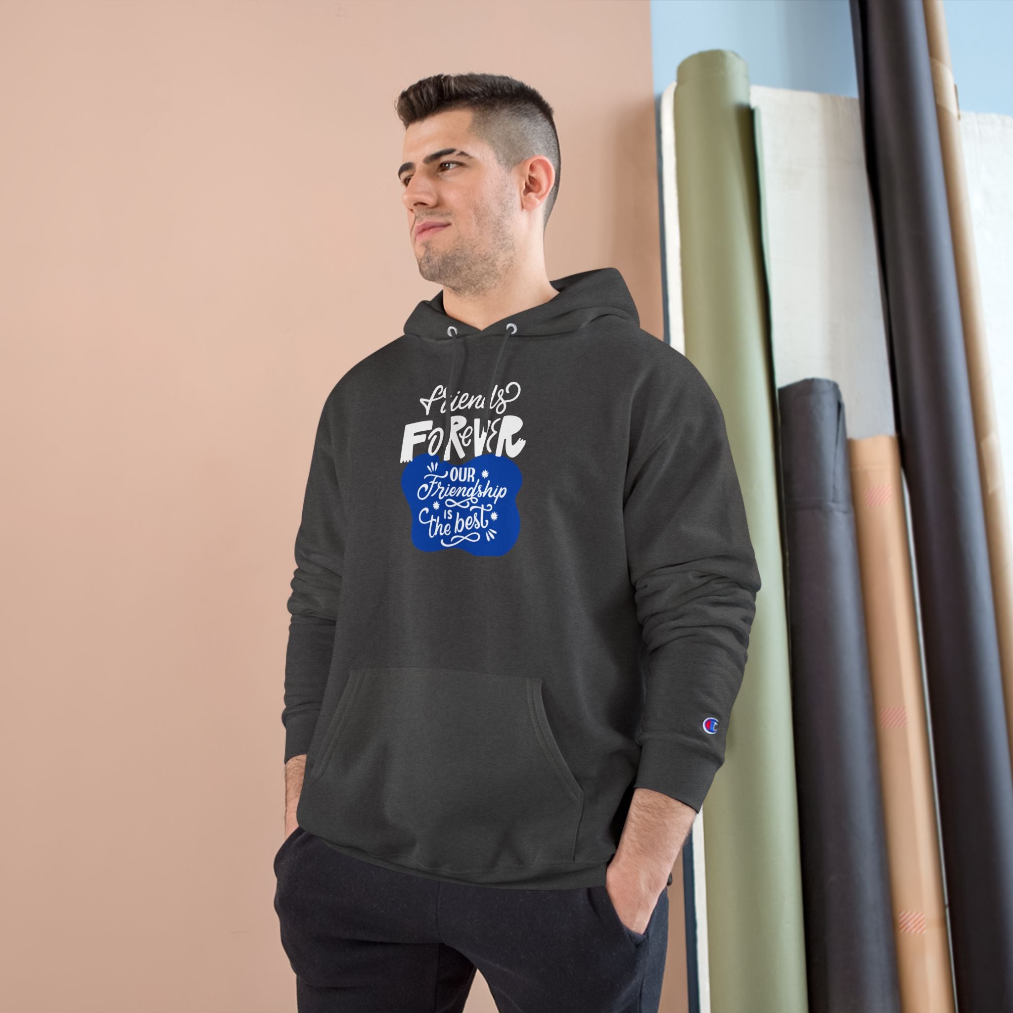 Friendship Champion Hoodie - Motivational Sweatshirt, Gifts for Birthday, Cozy Casual Wear, Celebration, Affirmation Apparel, Best Friend