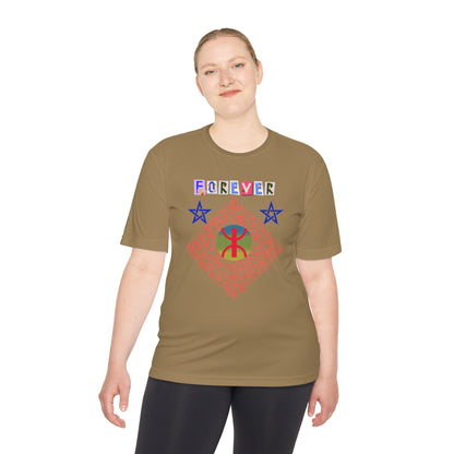 Forever Design Unisex Moisture Wicking Tee, Stylish Activewear, Summer Workout Shirt, Gifts for Fitness Lovers, Casual Comfort Top, Moisture