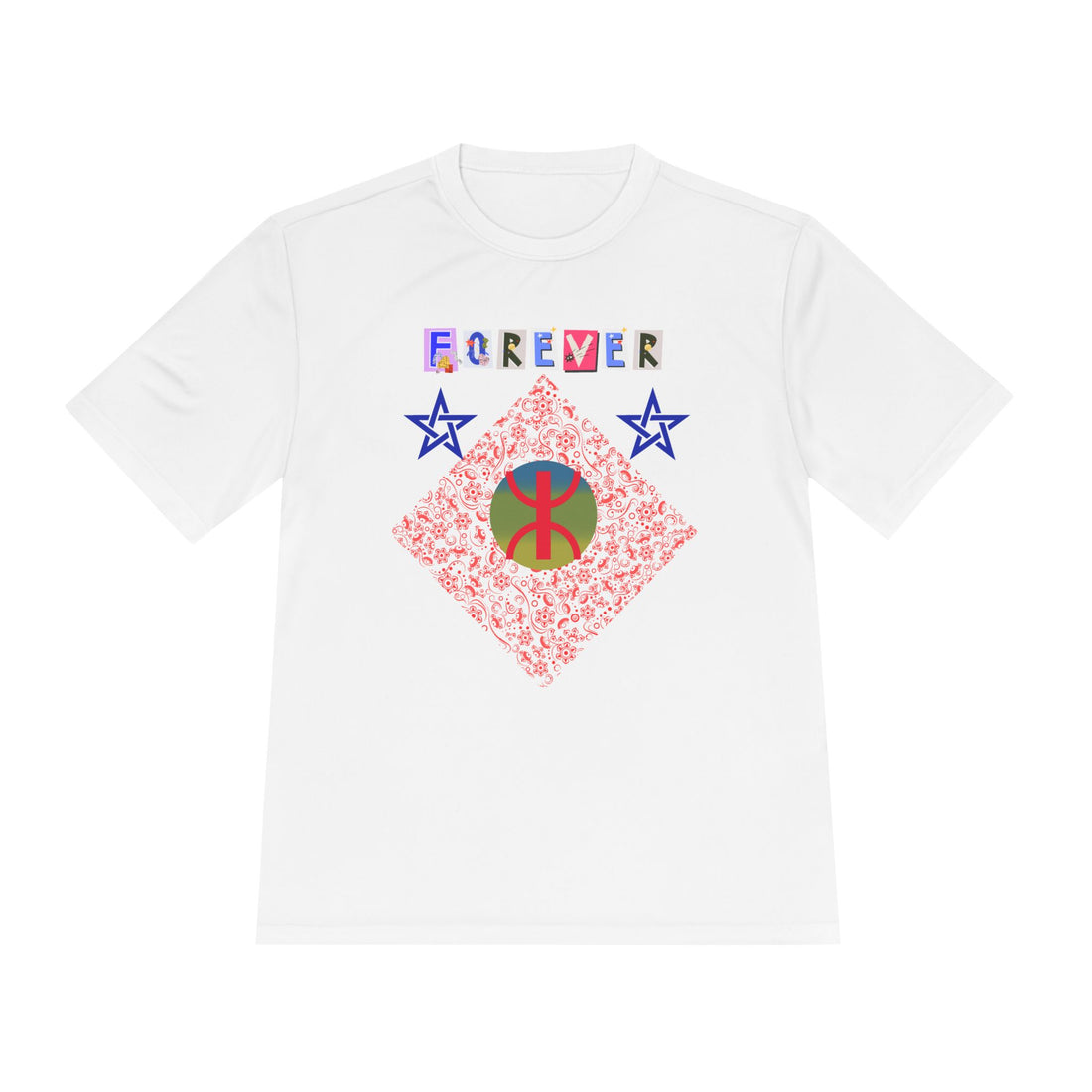 Forever Design Unisex Moisture Wicking Tee, Stylish Activewear, Summer Workout Shirt, Gifts for Fitness Lovers, Casual Comfort Top, Moisture