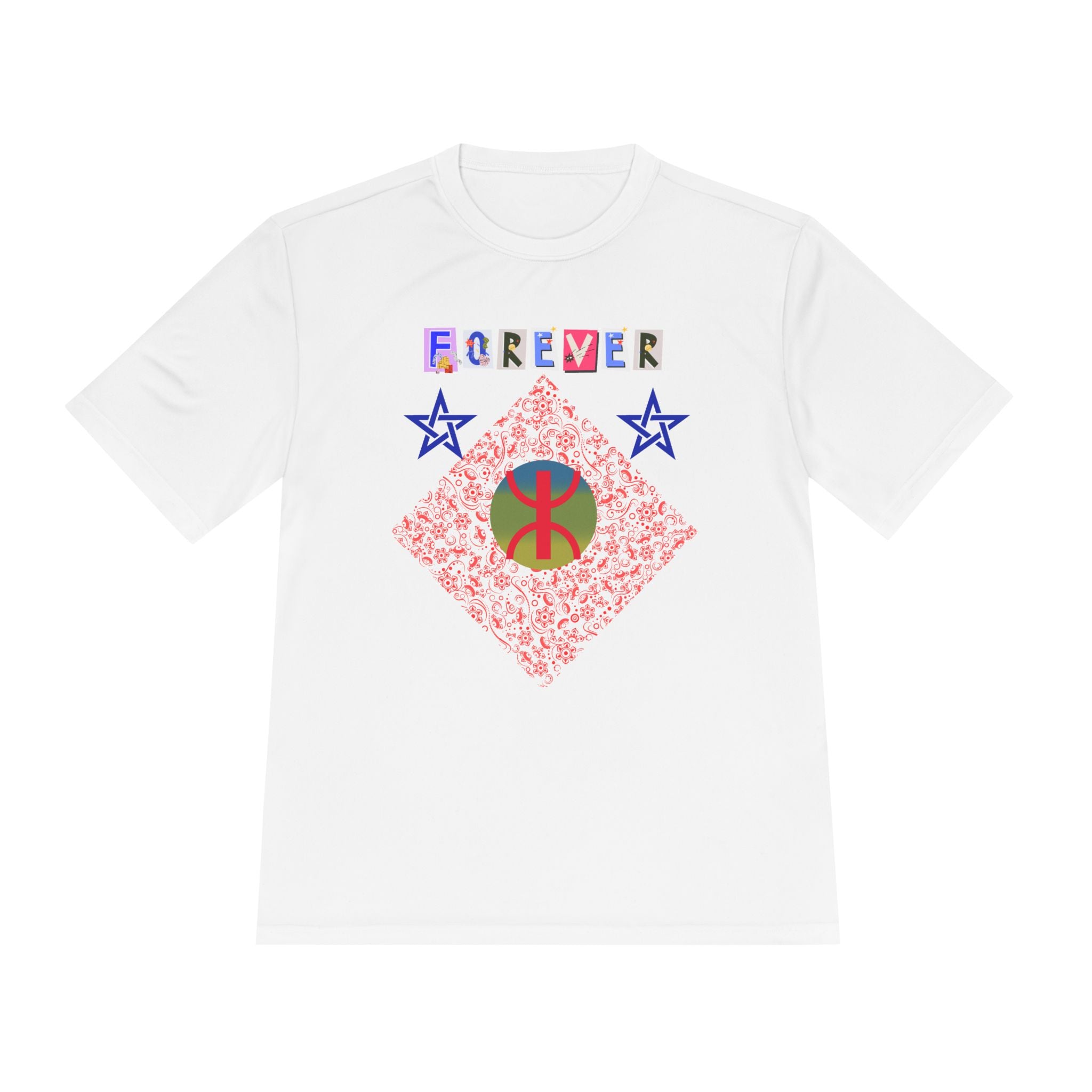 Forever Design Unisex Moisture Wicking Tee, Stylish Activewear, Summer Workout Shirt, Gifts for Fitness Lovers, Casual Comfort Top, Moisture
