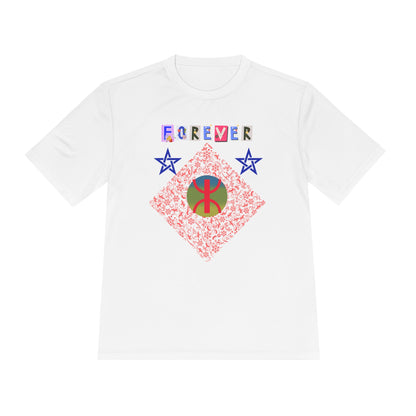 Forever Design Unisex Moisture Wicking Tee, Stylish Activewear, Summer Workout Shirt, Gifts for Fitness Lovers, Casual Comfort Top, Moisture