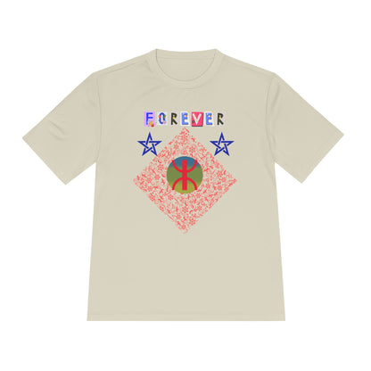 Forever Design Unisex Moisture Wicking Tee, Stylish Activewear, Summer Workout Shirt, Gifts for Fitness Lovers, Casual Comfort Top, Moisture