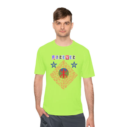 Forever Design Unisex Moisture Wicking Tee, Stylish Activewear, Summer Workout Shirt, Gifts for Fitness Lovers, Casual Comfort Top, Moisture
