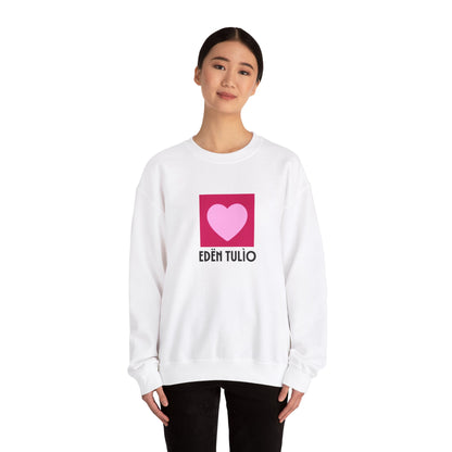 Sweat-shirt Ras du Cou coeur  Eden Tulio Unisexe en Mélange Épais coton et polyester