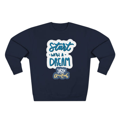 Motivational Crewneck Sweatshirt - Dream Big Positive Vibes, Gift for Him Her, Cozy Apparel Together Forever, Inspirational Jumper, Unisex
