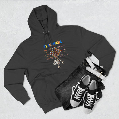 Cozy Artistic Fleece Hoodie, Three-Panel Sweatshirt for Casual Days, Travel and Gifts, Timeshare Theme Apparel