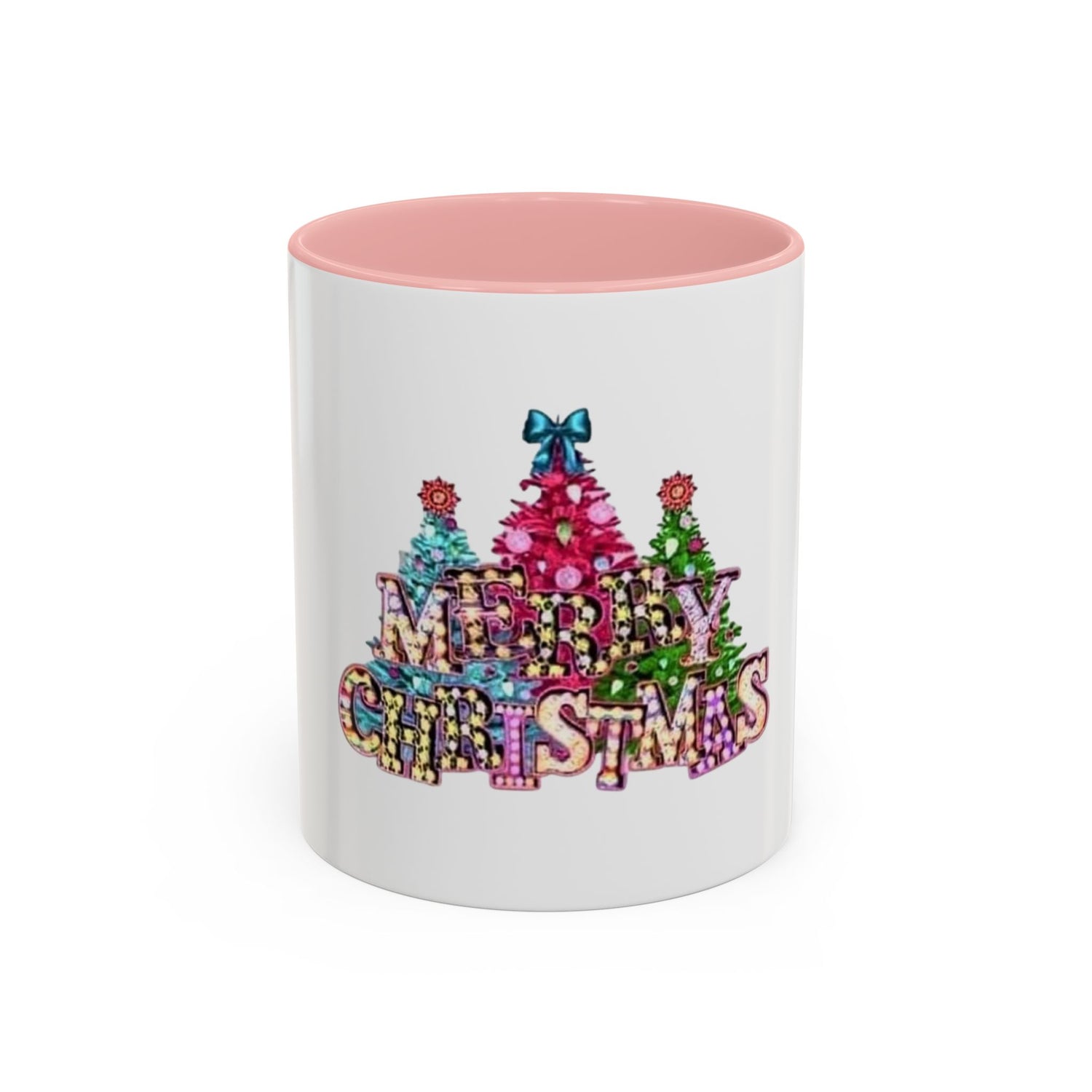 Tasse en Céramique Accentuée Merry christmas- 11 oz &amp; 15 oz, Poignée Ergonomique, Sans Plomb &amp; BPA