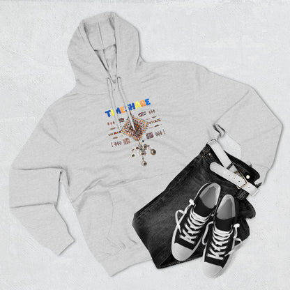 Cozy Artistic Fleece Hoodie, Three-Panel Sweatshirt for Casual Days, Travel and Gifts, Timeshare Theme Apparel