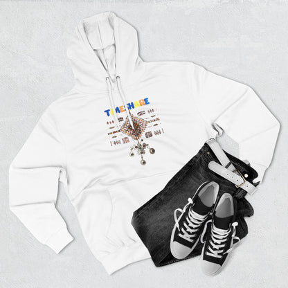 Cozy Artistic Fleece Hoodie, Three-Panel Sweatshirt for Casual Days, Travel and Gifts, Timeshare Theme Apparel